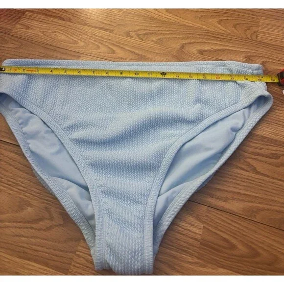 Wild Fable Textured Light Blue Bikini Set Size 1X - Picture 2 of 8